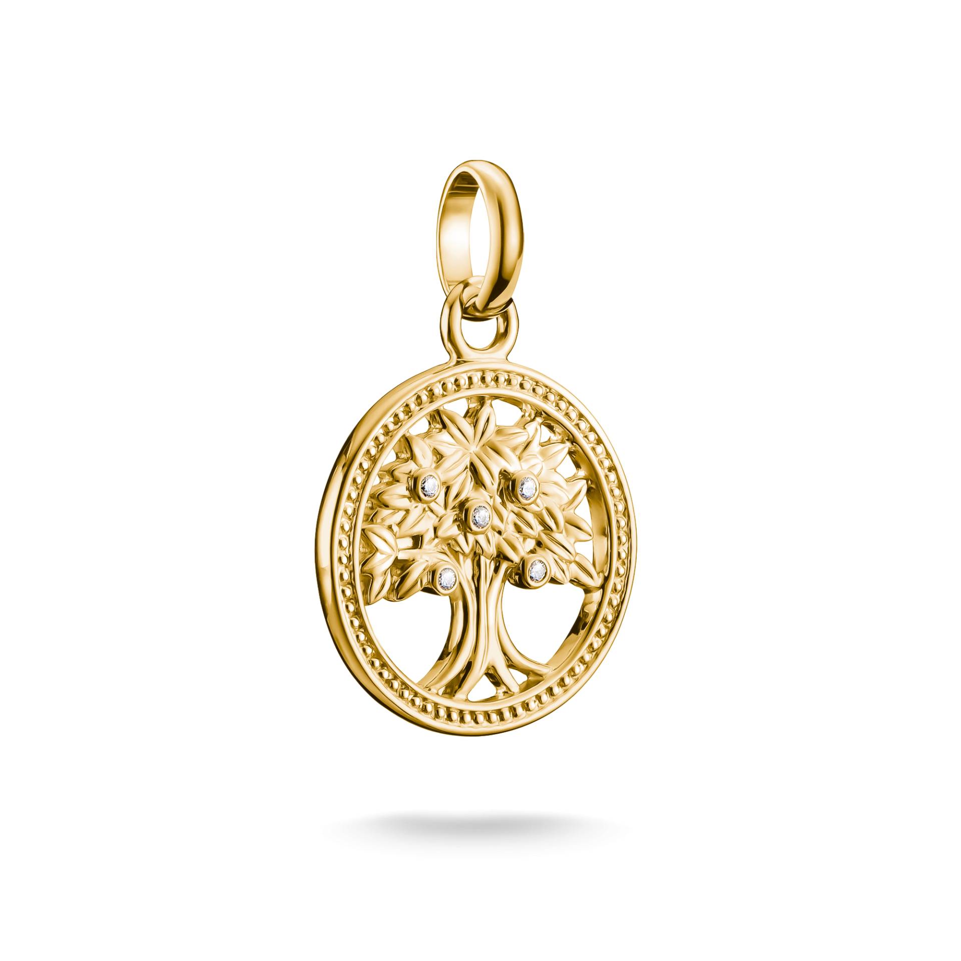 Thomas Sabo Charm-Anhänger Tree of Love mit Steinen Connect vergoldet weiß CC1262-414-14 von Thomas Sabo