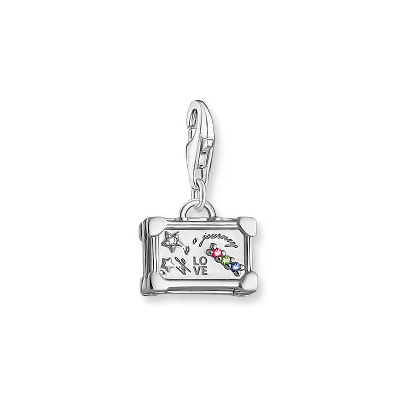 Thomas Sabo Charm-Anhänger bunter Vintage-Koffer Silber mehrfarbig 1936-318-7 von Thomas Sabo