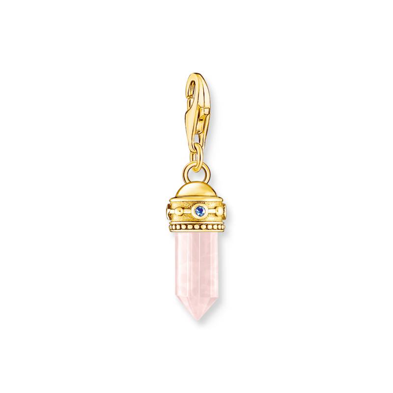 Thomas Sabo Charm-Anhänger mit rosafarbenem Kristall vergoldet pink 2165-995-9 von Thomas Sabo