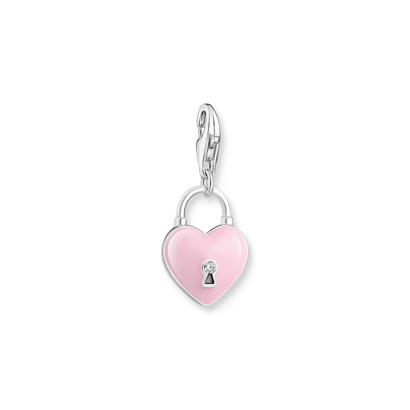 Thomas Sabo Charm-Anhänger rosa Herzschloss Silber pink 2071-691-9 von Thomas Sabo