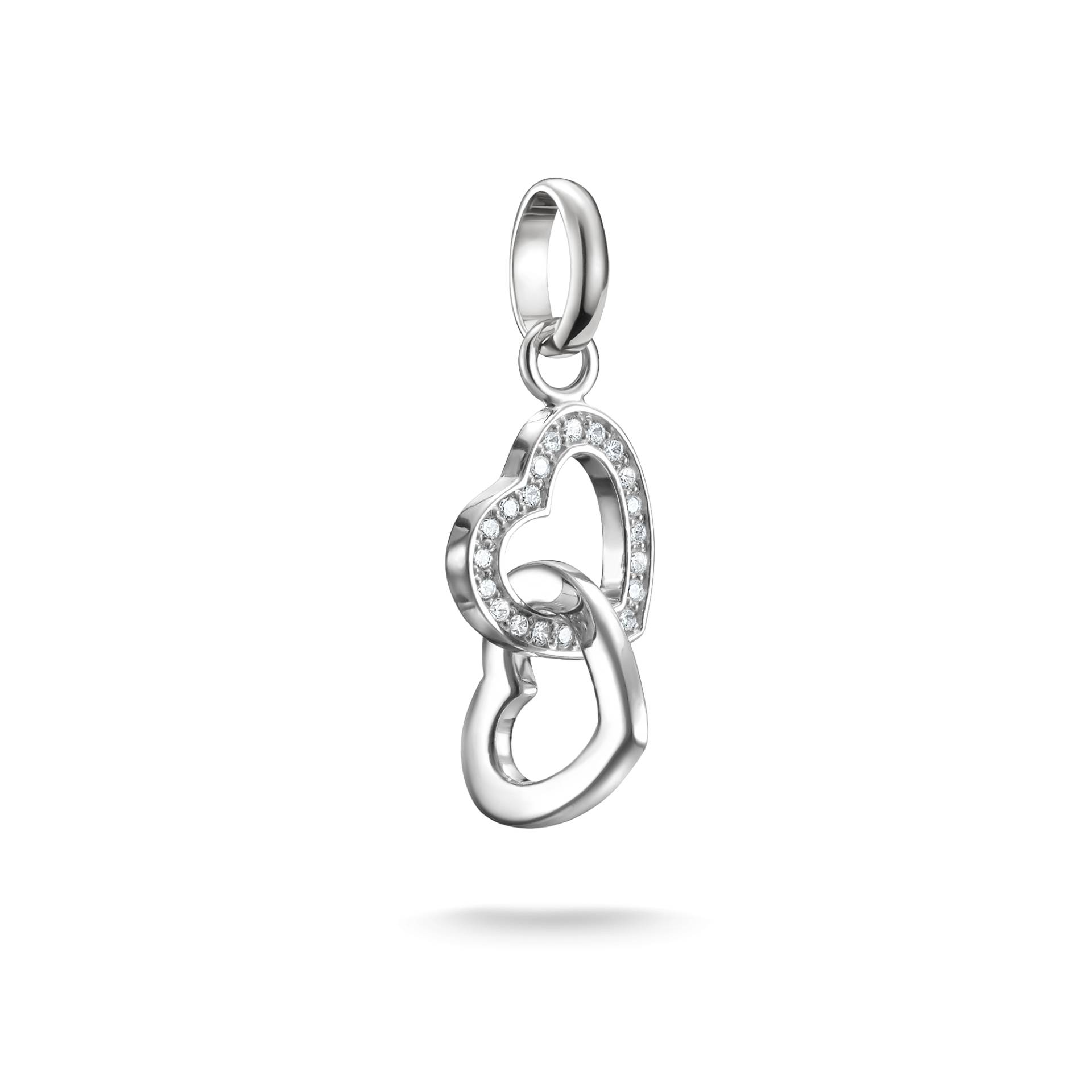 Thomas Sabo Charm-Anhänger verschlungene Herzen Connect Silber weiß CC1201-051-14 Thomas Sabo Charm-Anhänger verschlungene Herzen Connect Silber weiß CC1201-051-14 von Thomas Sabo