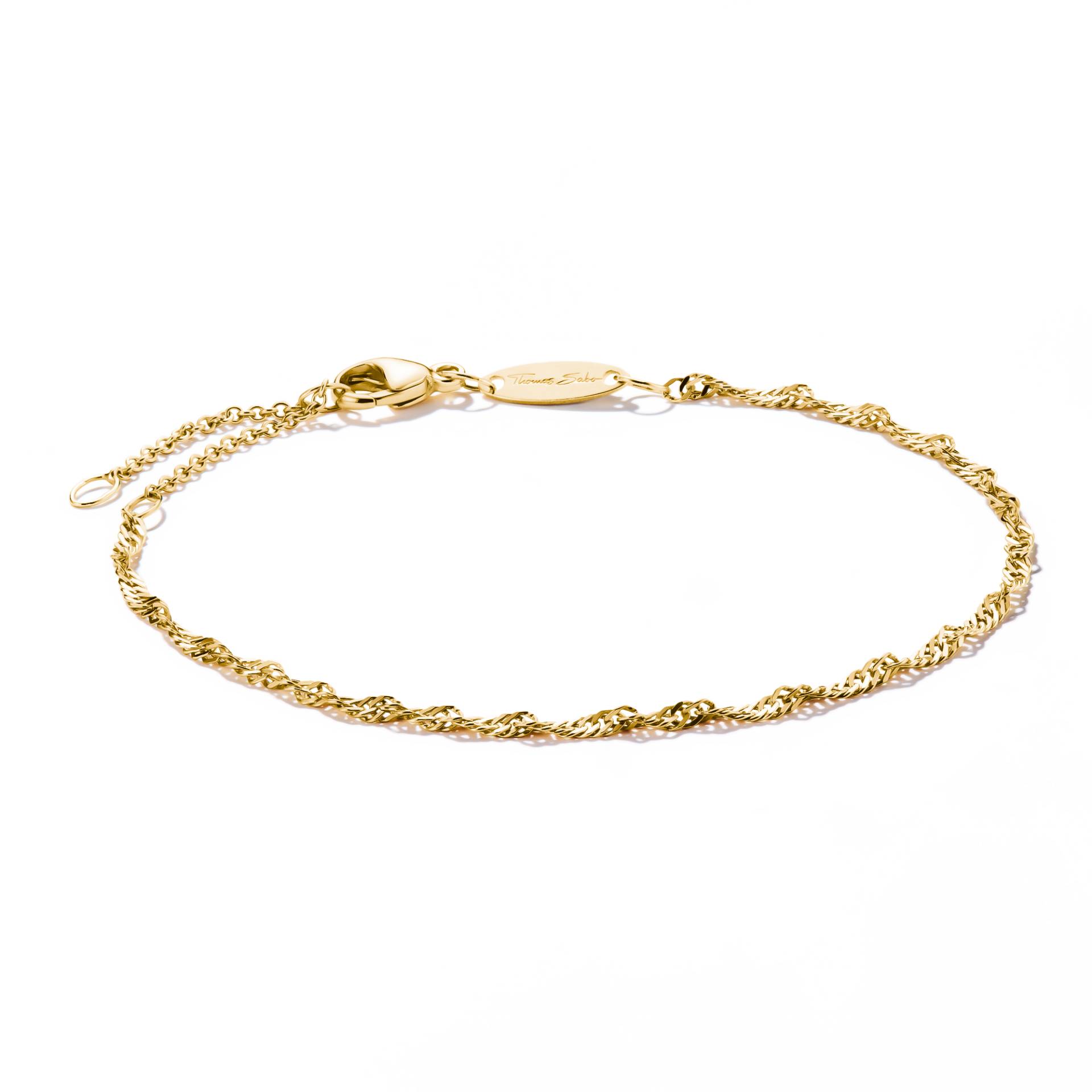 Thomas Sabo Charm-Armband Singapur-Design vergoldet gelbgoldfarben A2208-413-39-L19V Thomas Sabo Charm-Armband Singapur-Design vergoldet gelbgoldfarben A2208-413-39-L19V von Thomas Sabo