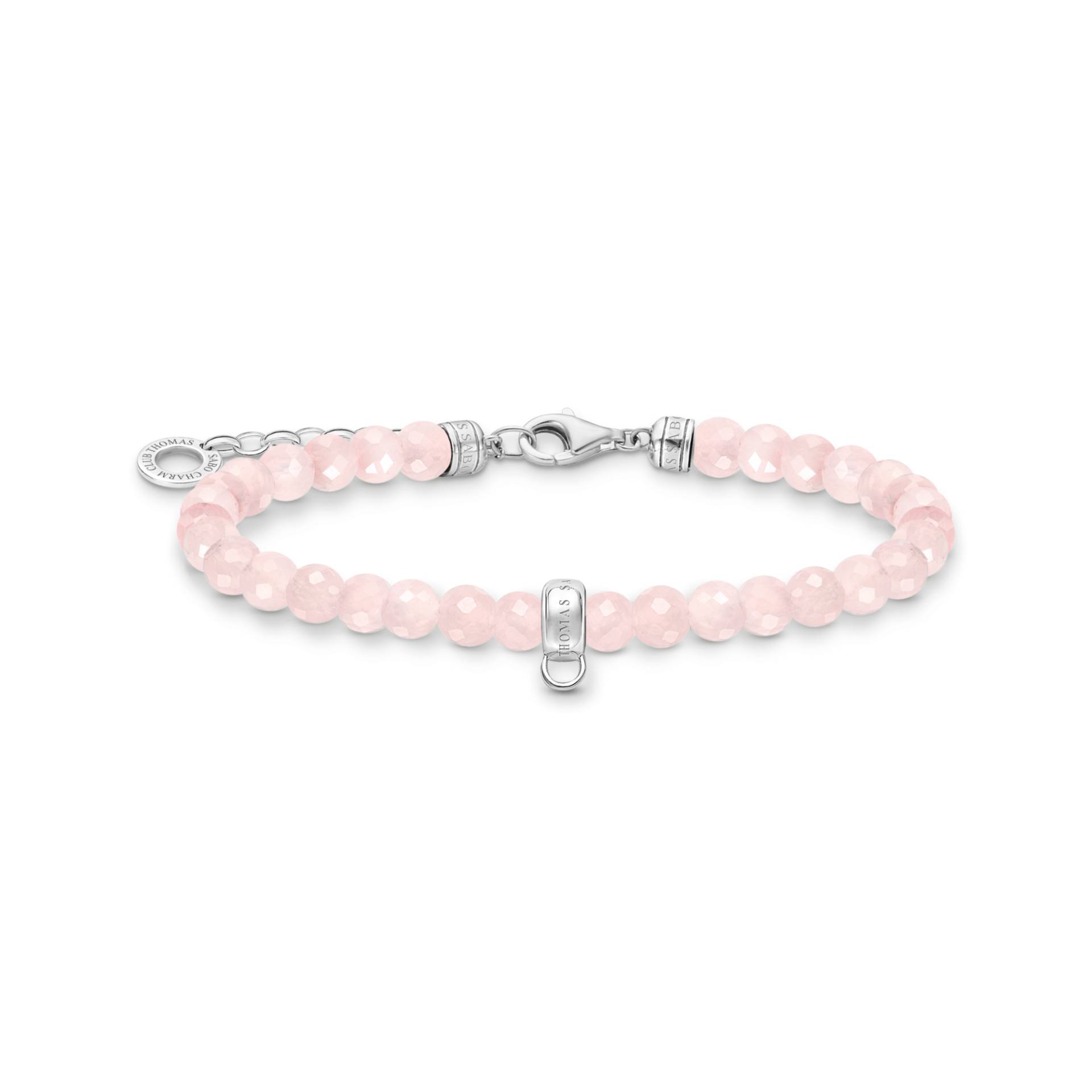 Thomas Sabo Charm-Armband mit Rosenquarz-Beads Silber pink A2097-034-9-L19V von Thomas Sabo