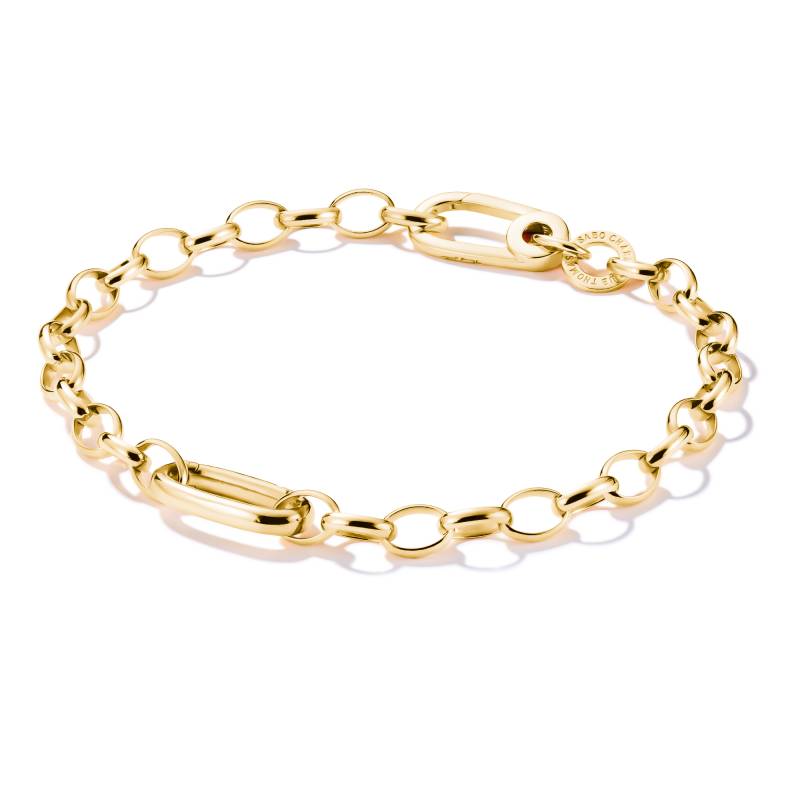 Thomas Sabo Charm-Armband mit einem Connect Link vergoldet gelbgoldfarben C1202-413-39-L19 von Thomas Sabo