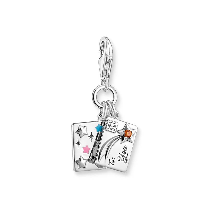 Thomas Sabo Charm-Anhänger Brief mit Umschlag Silber mehrfarbig 2061-691-7 von Thomas Sabo