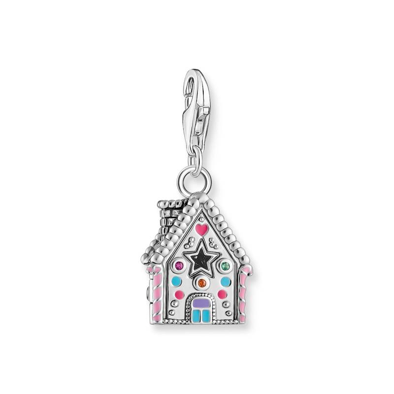 Thomas Sabo Charm-Anhänger Lebkuchenhaus mit vielen Details Silber mehrfarbig 2058-340-7 von Thomas Sabo