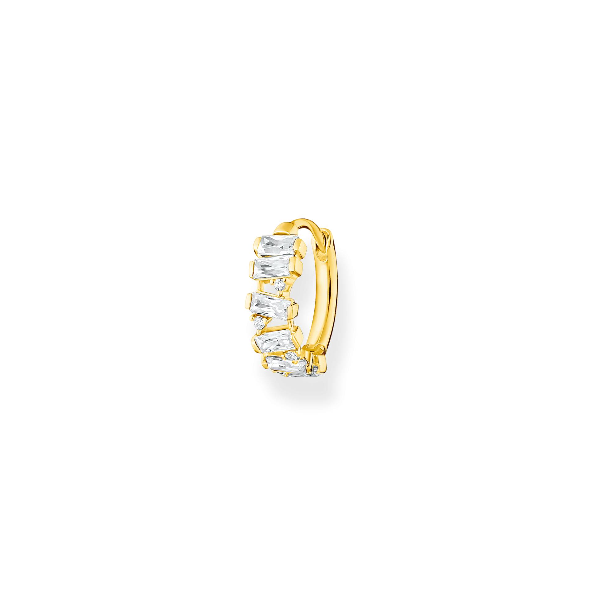 Thomas Sabo Einzel Creole weiße Steine gold weiß CR665-414-14 von Thomas Sabo