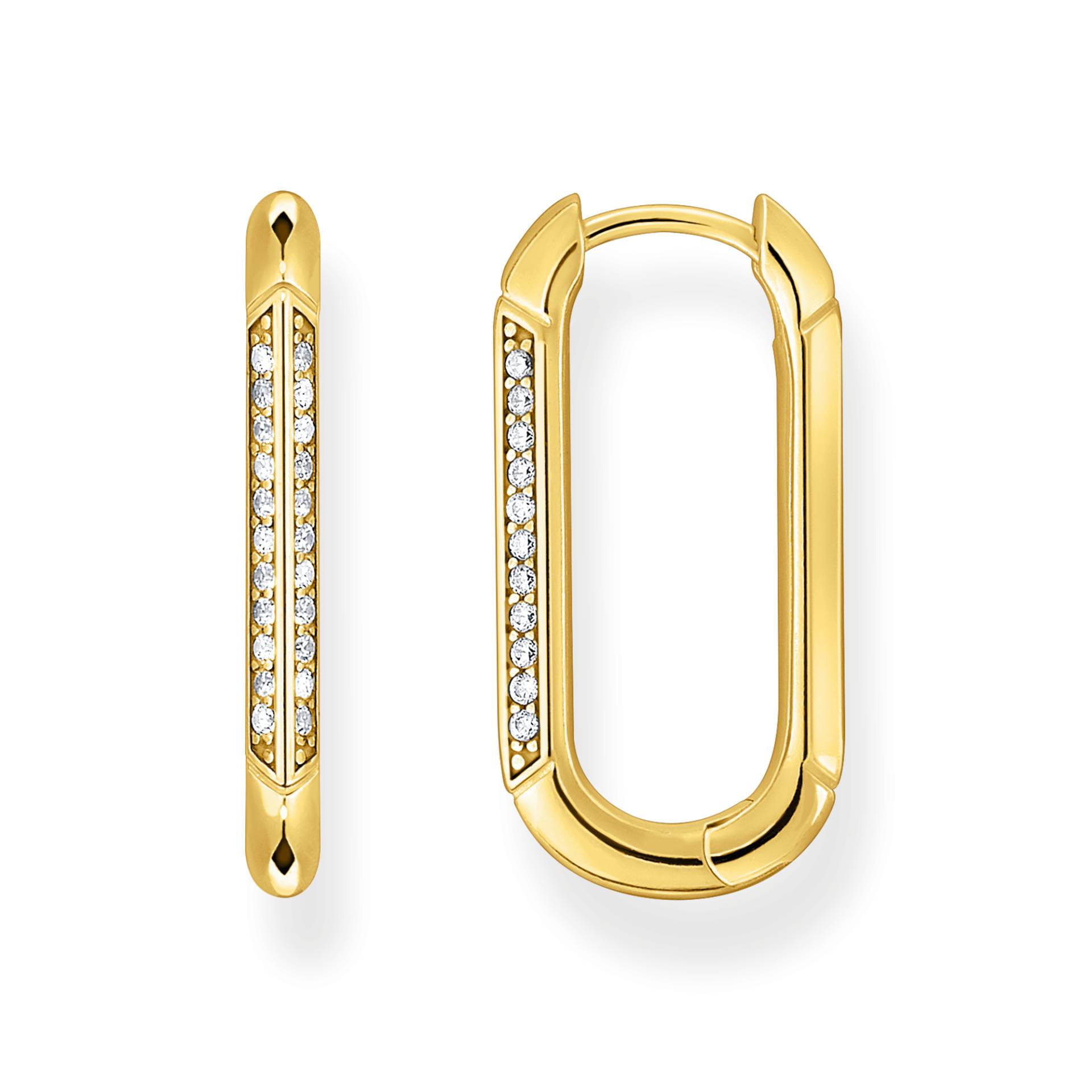 Thomas Sabo Creolen Ankerelement mit weißen Steinen vergoldet weiß CR674-414-14 Thomas Sabo Creolen Ankerelement mit weißen Steinen vergoldet weiß CR674-414-14 von Thomas Sabo