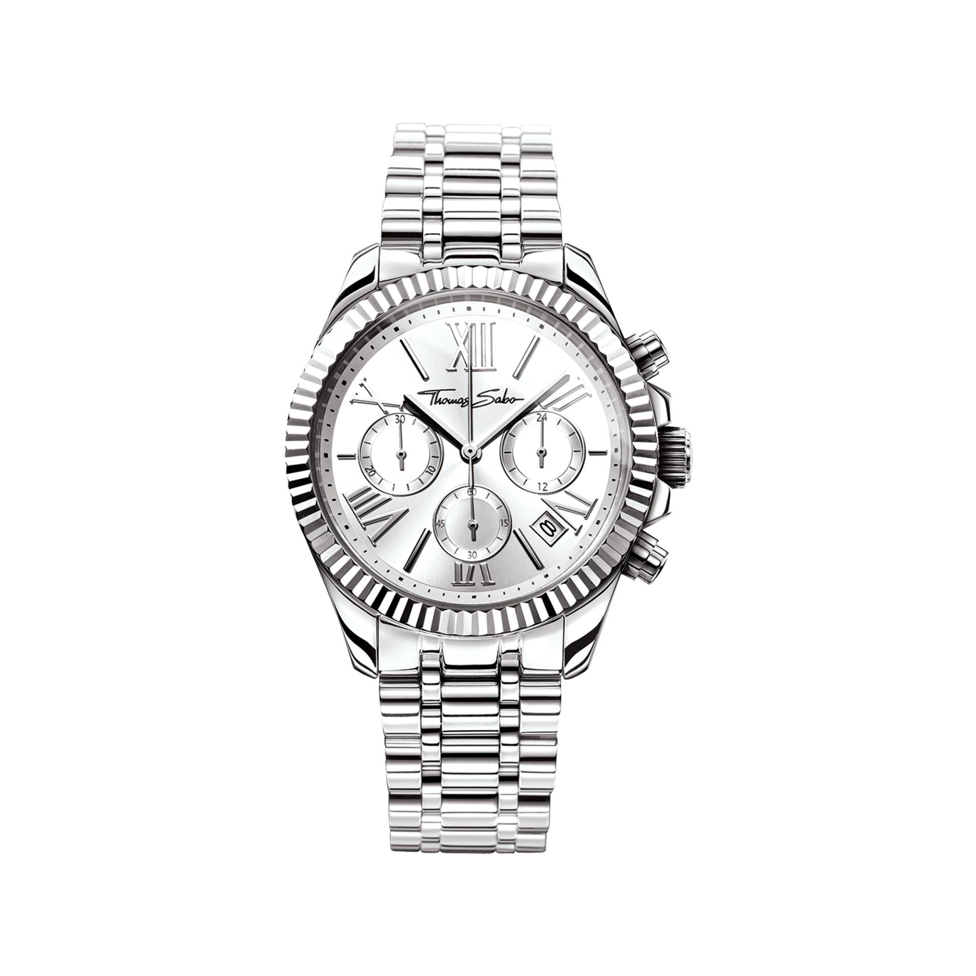 Thomas Sabo Damenuhr Divine Chrono  silberfarben WA0253-201-201-38 MM von Thomas Sabo