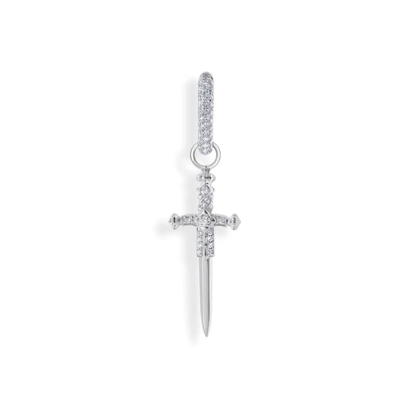 Thomas Sabo Einzel-Creole Schwert mit weißen Steinen Silber weiß CR736-051-14 von Thomas Sabo