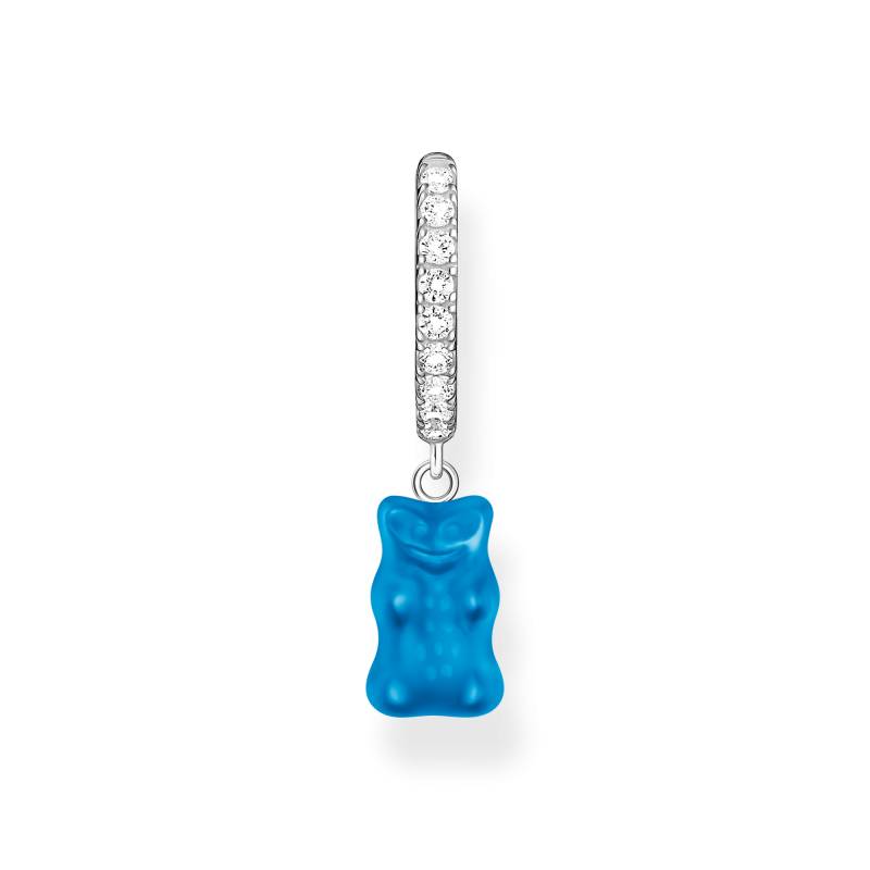 Thomas Sabo Einzel-Creole mit blauem Goldbären-Anhänger und Steinen Silber blau CR726-052-1 von Thomas Sabo