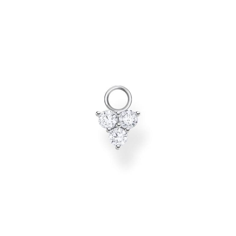 Thomas Sabo Einzel Ohrring Anhänger weiße Steine silber weiß EP008-051-14 von Thomas Sabo
