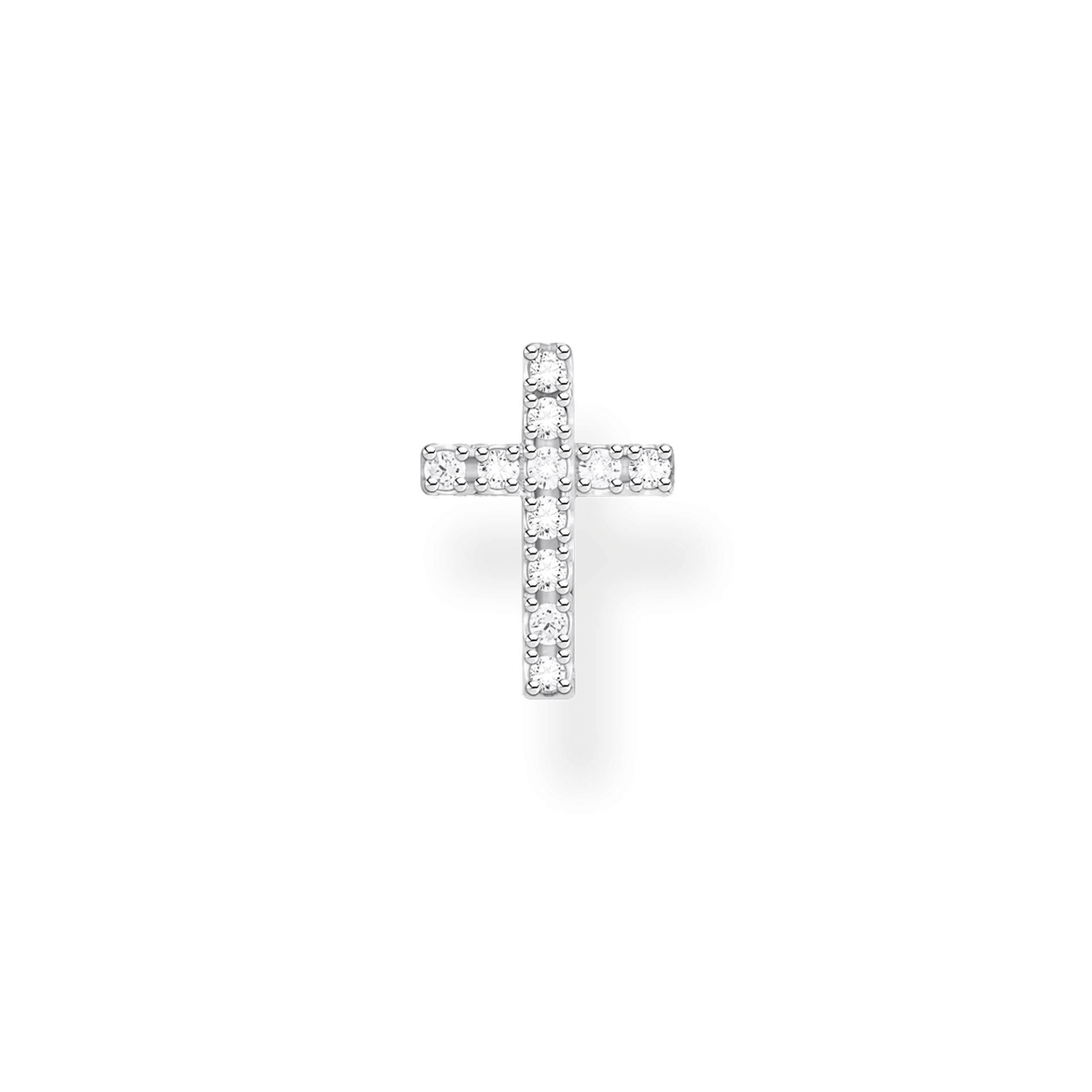 Thomas Sabo Einzel Ohrstecker Kreuz weiß H2131-051-14 von Thomas Sabo