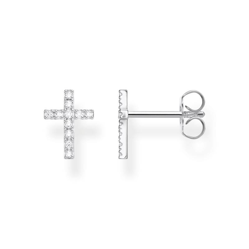 Thomas Sabo Einzel Ohrstecker Kreuz weiß H2131-051-14 von Thomas Sabo