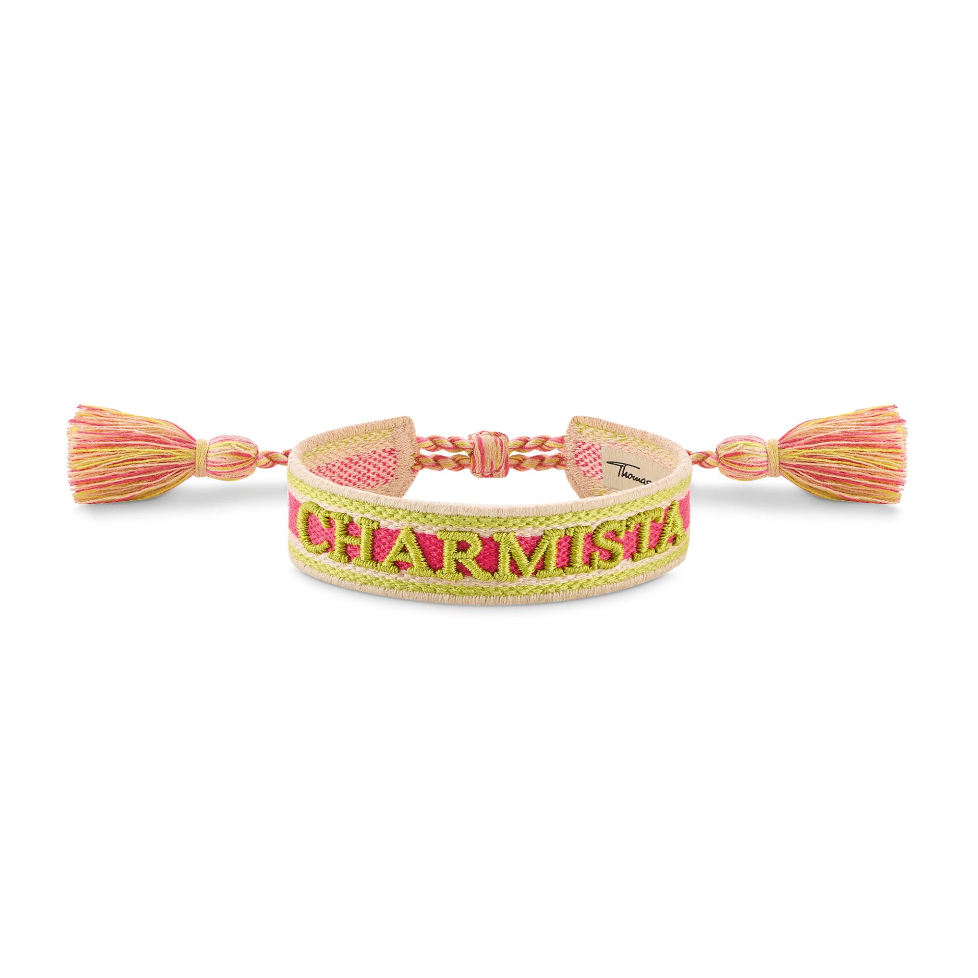 Thomas Sabo Gewebtes Armband Charmista in Pink, Grün und Orange mehrfarbig ACC0049-302-7-L24V Thomas Sabo Gewebtes Armband Charmista in Pink, Grün und Orange mehrfarbig ACC0049-302-7-L24V von Thomas Sabo