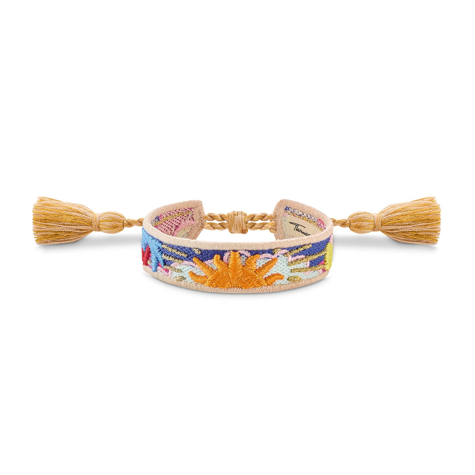 Thomas Sabo Gewebtes Armband mit Sonne, Palme und Kaktus in Orange, Dunkelblau und Grün mehrfarbig ACC0047-302-7-L24V Thomas Sabo Gewebtes Armband mit Sonne, Palme und Kaktus in Orange, Dunkelblau und Grün mehrfarbig ACC0047-302-7-L24V von Thomas Sabo