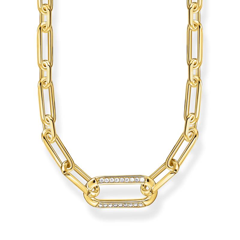 Thomas Sabo Gliederkette mit steinbesetztem Ankerelement vergoldet weiß KE2110-414-14-L45V von Thomas Sabo