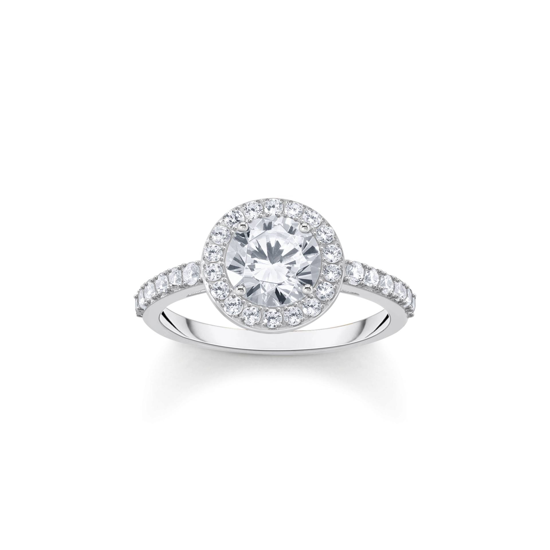 Thomas Sabo Halo-Ring mit weißem Stein im Brillantschliff Silber weiß TR2475-051-14-58 Thomas Sabo Halo-Ring mit weißem Stein im Brillantschliff Silber weiß TR2475-051-14-58 von Thomas Sabo