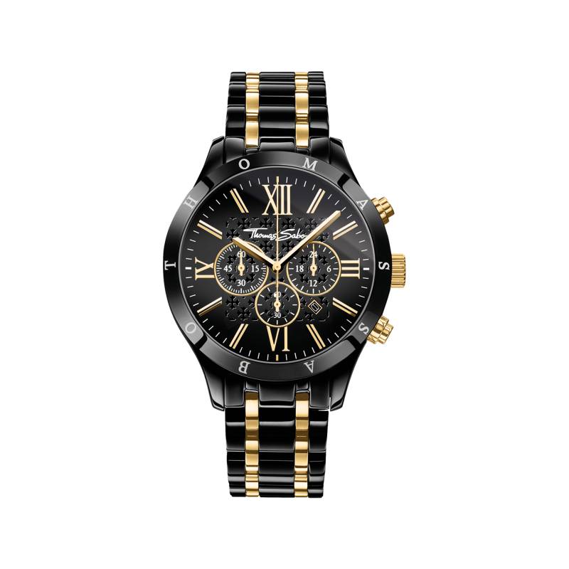 Thomas Sabo Herrenuhr Rebel Urban bicolor schwarz WA0264-278-203-43 MM von Thomas Sabo