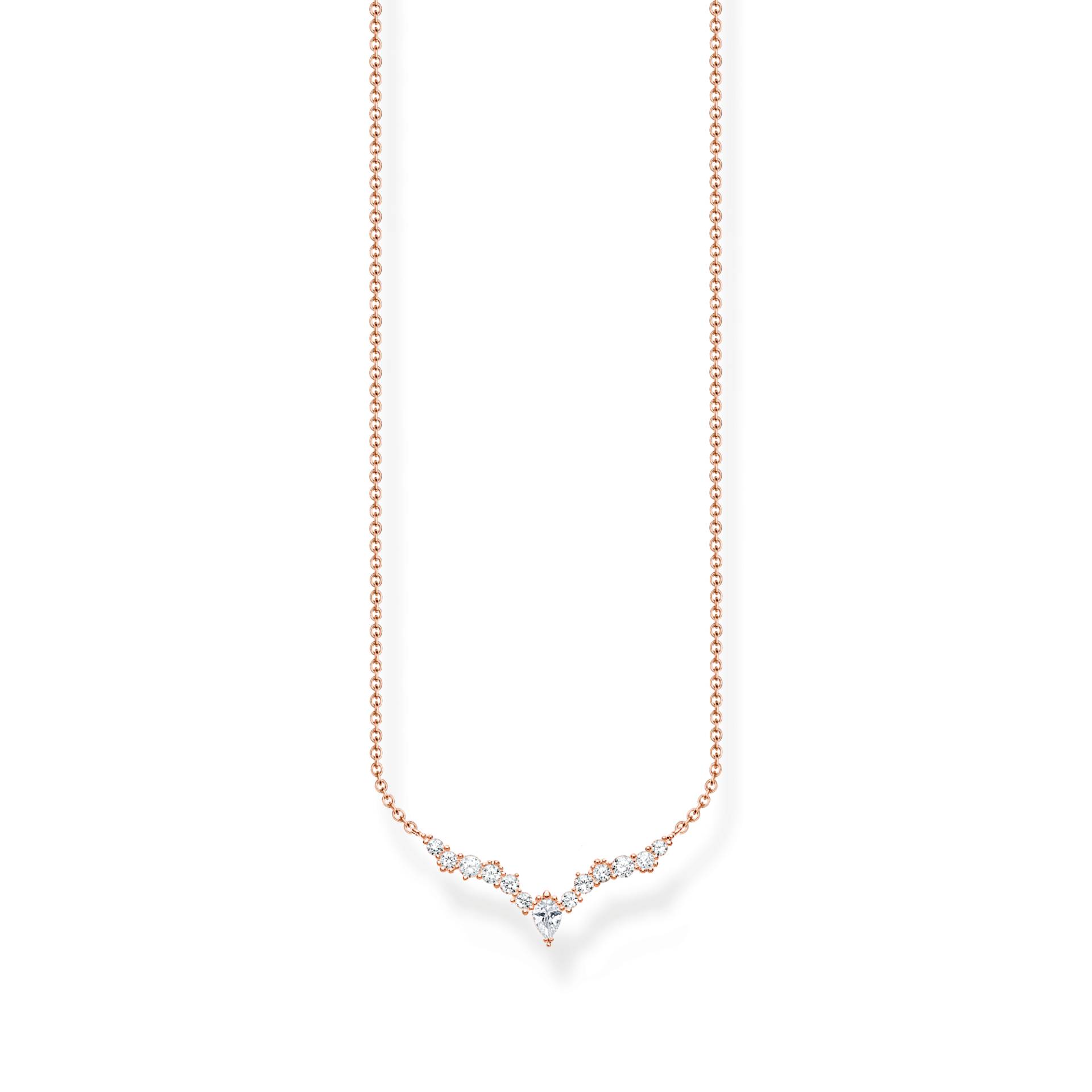 Thomas Sabo Kette Eiskristalle roségold weiß KE2172-416-14-L45V von Thomas Sabo