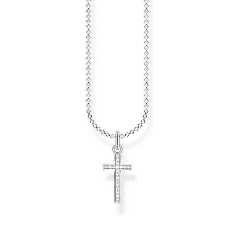 Thomas Sabo Kette Kreuz Pavé weiß KE2043-051-14-L45V von Thomas Sabo