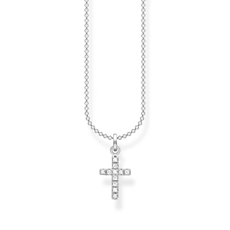 Thomas Sabo Kette Kreuz Pavé weiß KE2069-051-14-L38V von Thomas Sabo