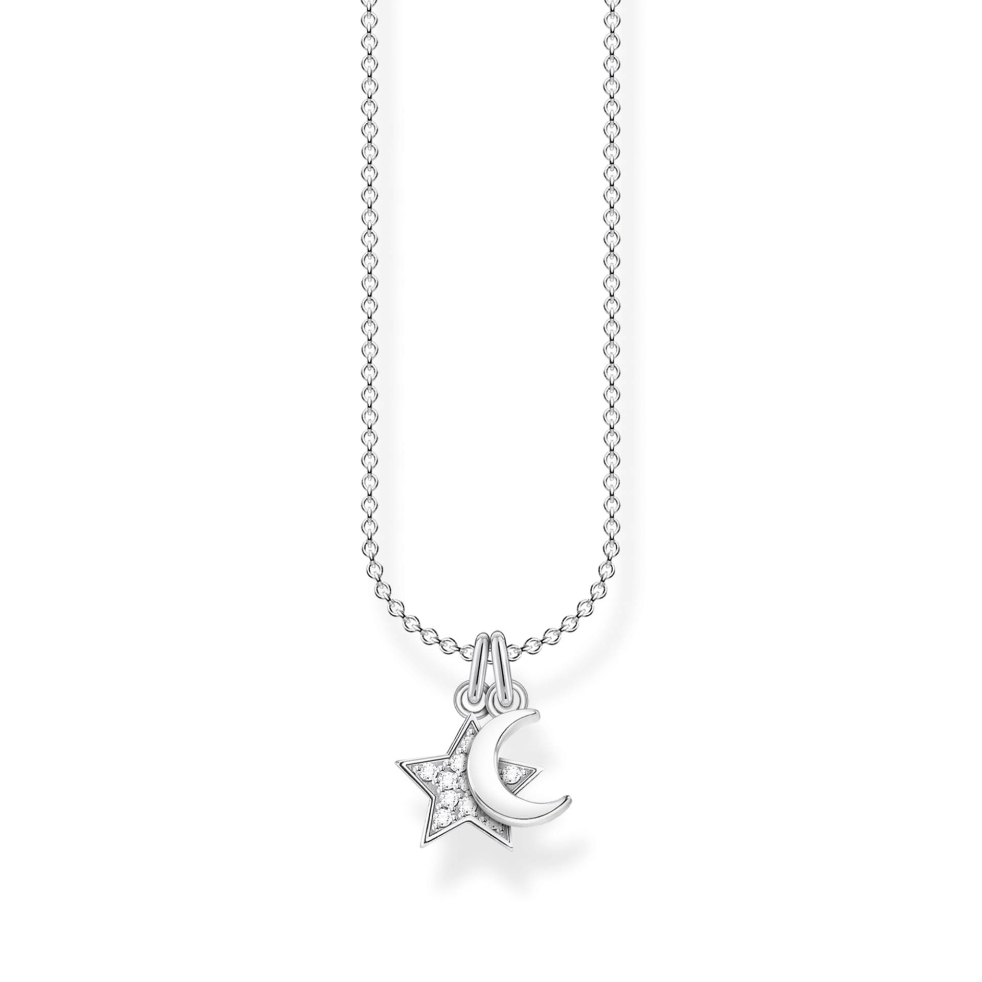 Thomas Sabo Kette Stern und Mond weiß KE2068-051-14-L45V von Thomas Sabo