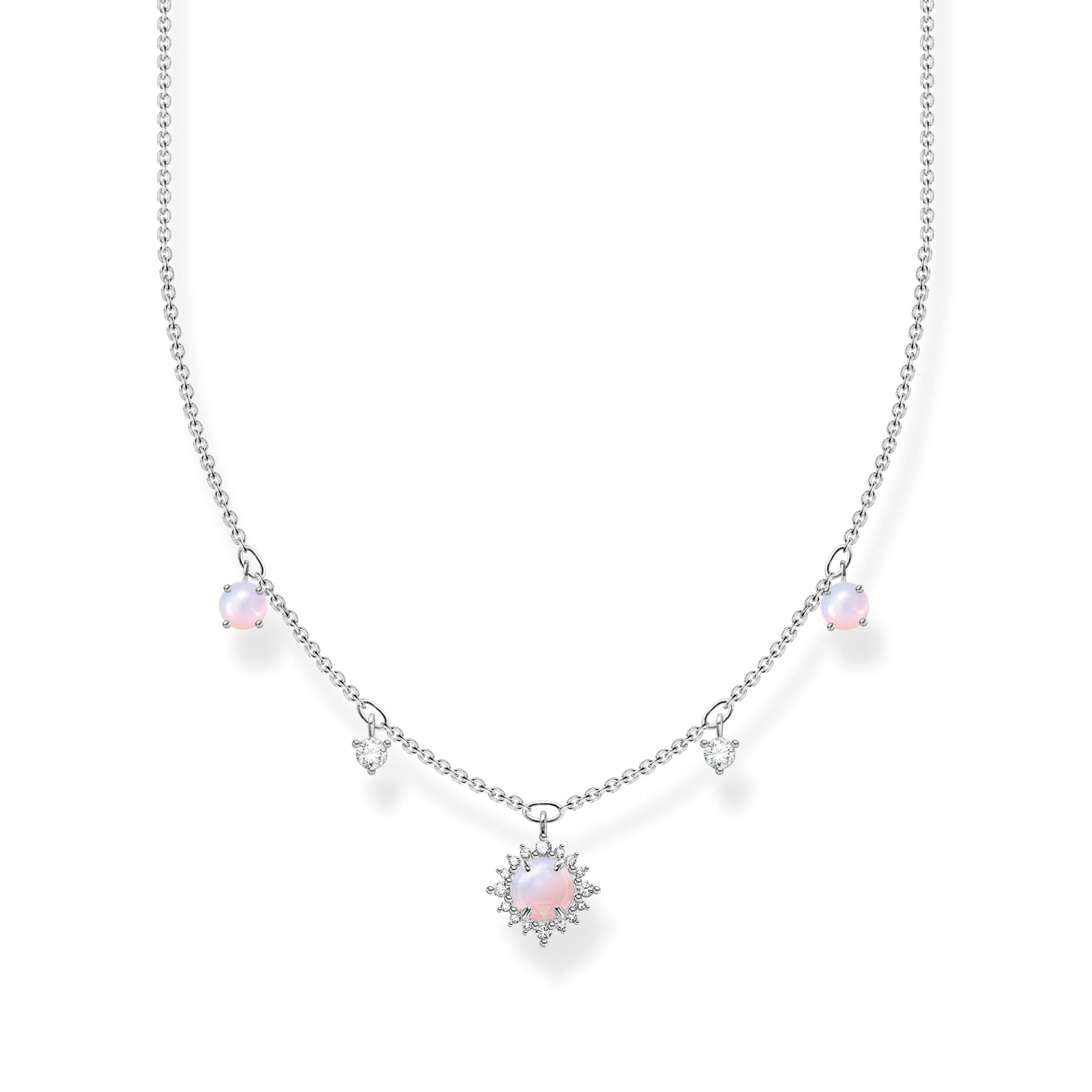 Thomas Sabo Kette Vintage opalfarbener Stein rosa schimmernd mehrfarbig KE2094-166-7-L45V von Thomas Sabo