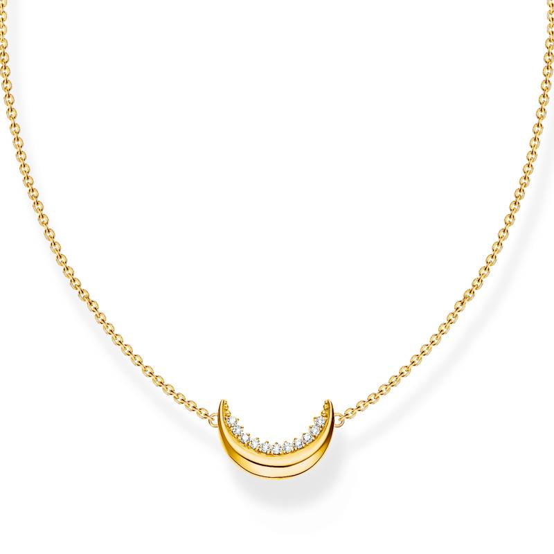 Thomas Sabo Kette mit Mond-Anhänger Moon Romance vergoldet weiß KE2299-414-14-L45V von Thomas Sabo
