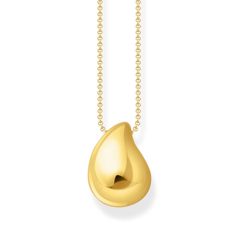 Thomas Sabo Kette mit Anhänger in organischer Tropfenform vergoldet gelbgoldfarben KE2281-413-39-L50V von Thomas Sabo
