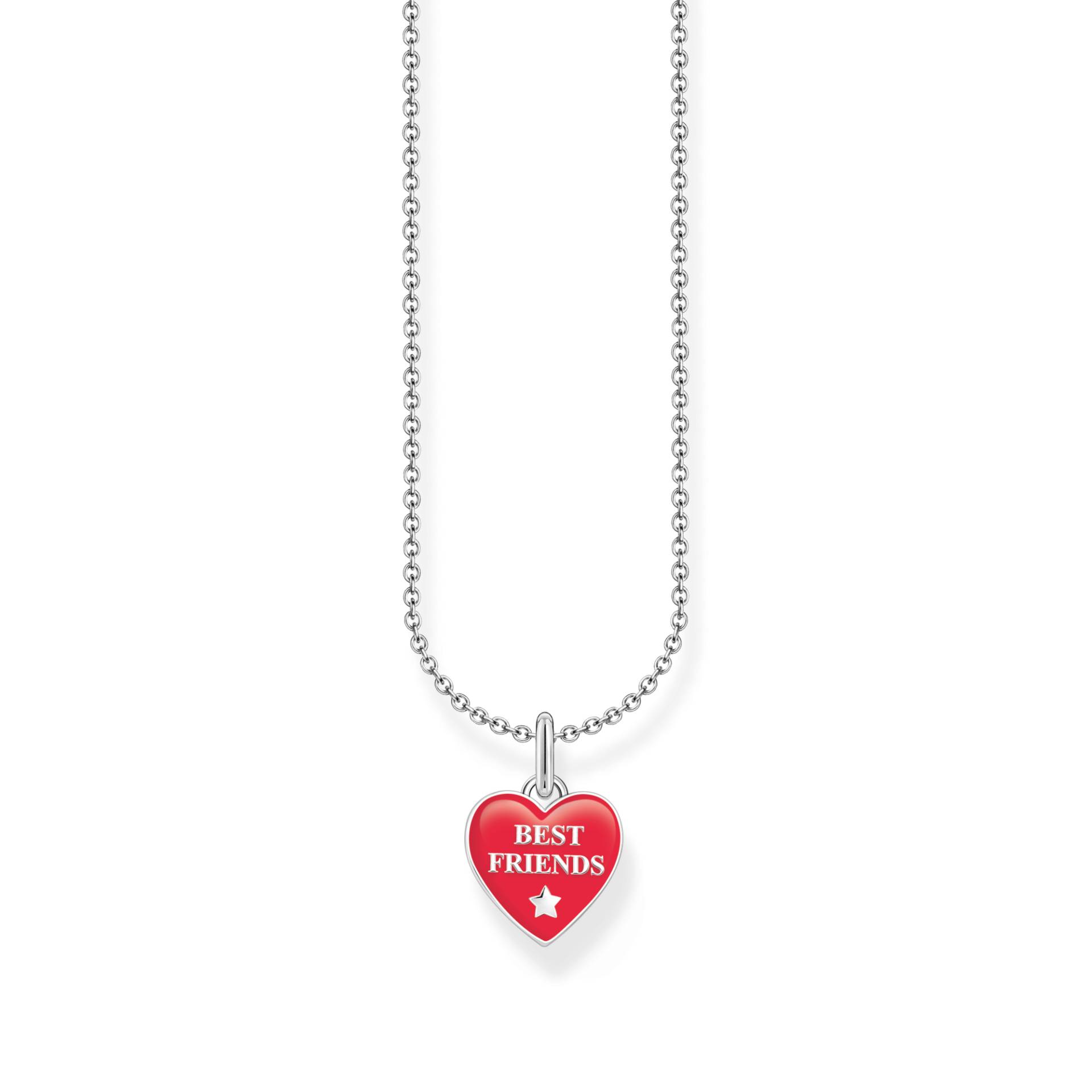 Thomas Sabo Kette mit Best-Friends-Anhänger Silber rot KE2237-007-10-L45V von Thomas Sabo