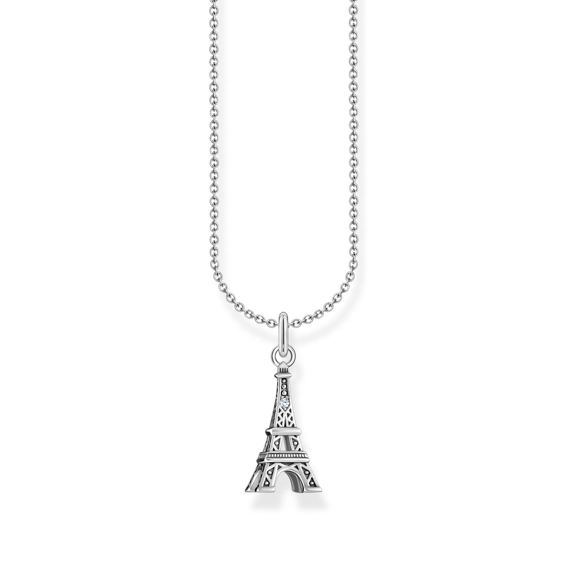 Thomas Sabo Kette mit Eiffelturm-Anhänger Silber weiß KE2236-643-14-L45V von Thomas Sabo