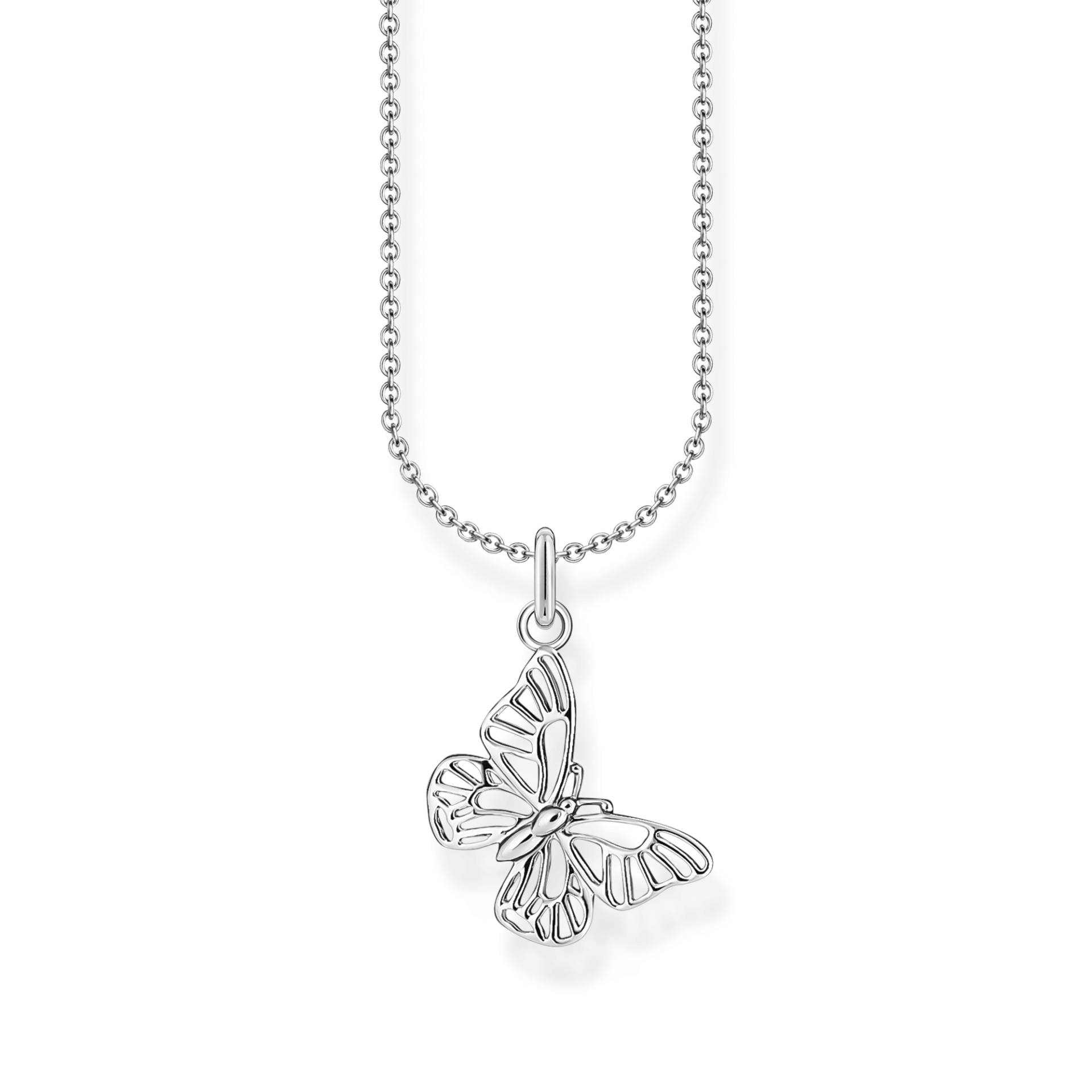 Thomas Sabo Kette mit Schmetterling-Anhänger Silber silberfarben KE2223-001-21-L45V von Thomas Sabo