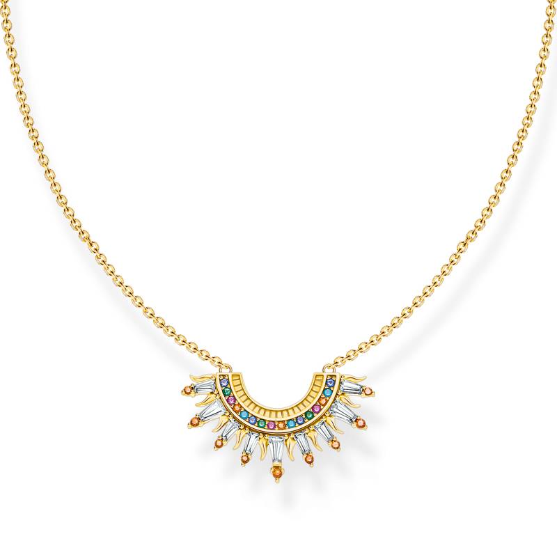 Thomas Sabo Kette mit Sonnenstrahlen und bunten Steinen vergoldet mehrfarbig KE2203-488-7-L45V von Thomas Sabo