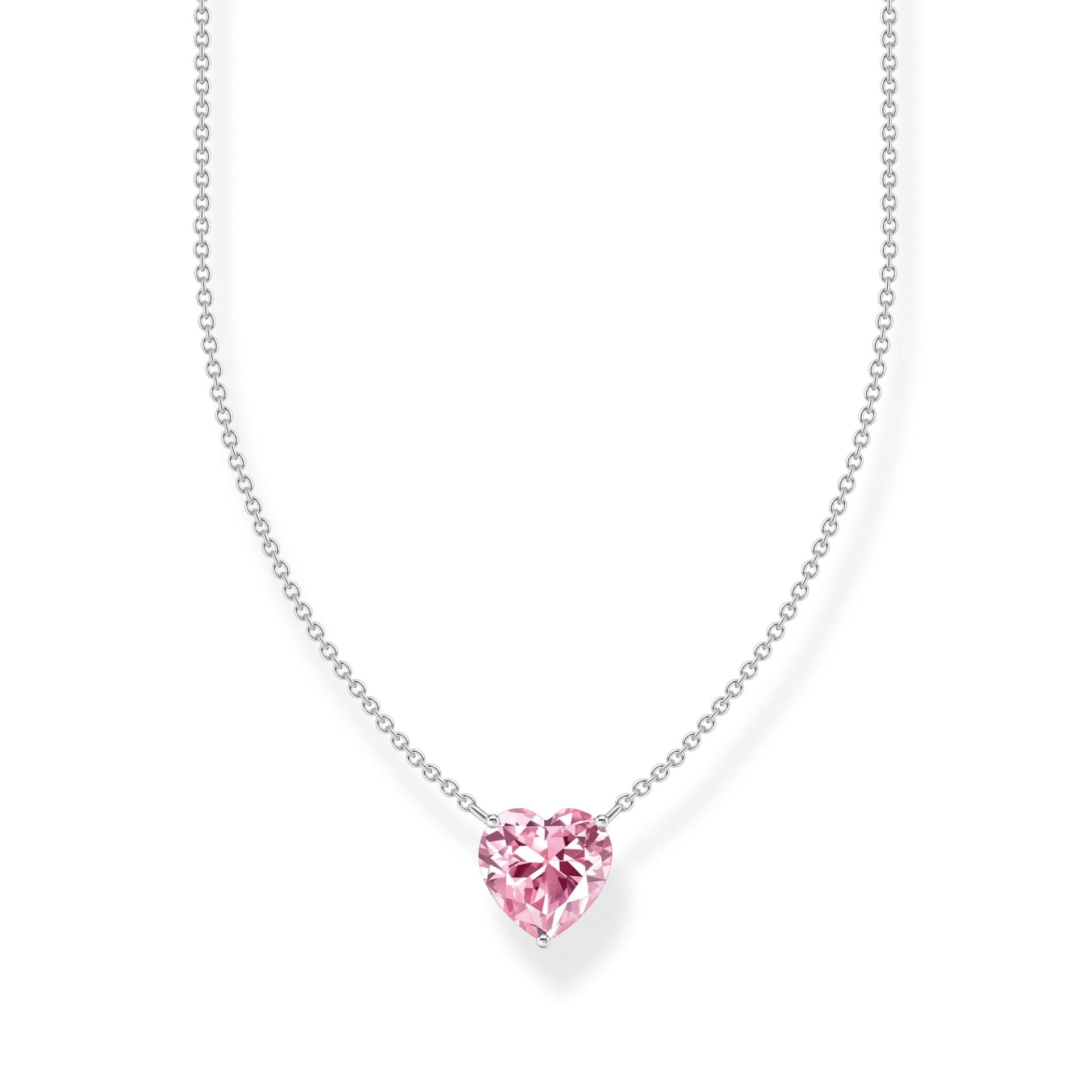 Thomas Sabo Kette mit pinkfarbenem Herz-Anhänger Silber pink KE2211-051-9-L45V von Thomas Sabo