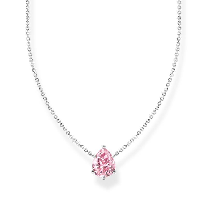Thomas Sabo Kette mit pinkfarbenem Tropfen-Anhänger Silber pink KE2213-051-9-L45V von Thomas Sabo