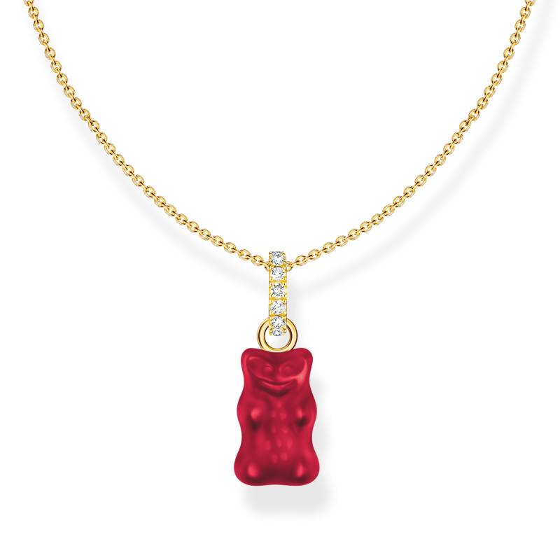 Thomas Sabo Kette mit rotem Goldbären-Anhänger und Steinen vergoldet rot KE2209-414-10-L45V von Thomas Sabo