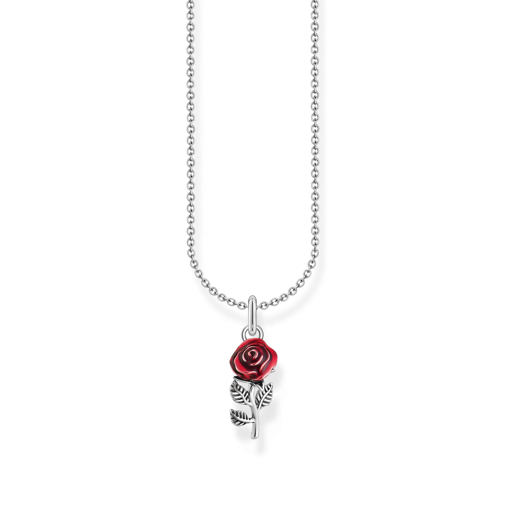 Thomas Sabo Kette mit rotem Rosen-Anhänger Silber rot KE2219-664-10-L45V von Thomas Sabo