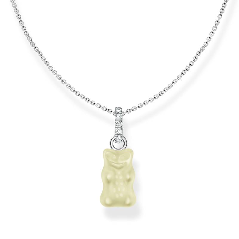 Thomas Sabo Kette mit weißem Goldbären-Anhänger und Steinen Silber weiß KE2209-052-14-L45V von Thomas Sabo