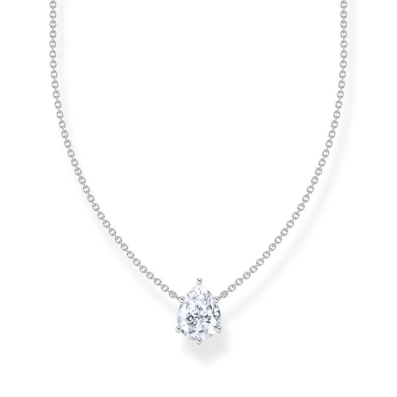 Thomas Sabo Kette mit weißem Tropfen-Anhänger Silber weiß KE2213-051-14-L45V von Thomas Sabo