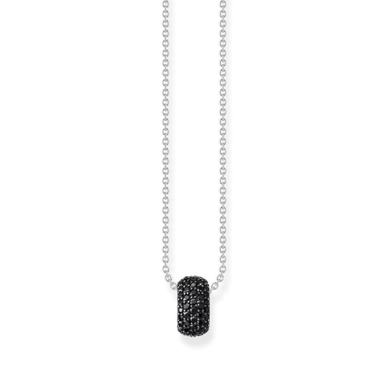 Thomas Sabo Kette und Anhänger in Ringform mit schwarzen Steinen Silber geschwärzt schwarz KE2278-643-11-L45V von Thomas Sabo