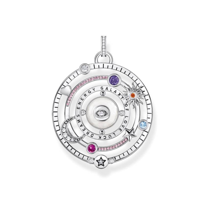 Thomas Sabo Kettenanhänger Halbkugel mit Auge bunte Steine Silber geschwärzt mehrfarbig PE957-473-7 von Thomas Sabo