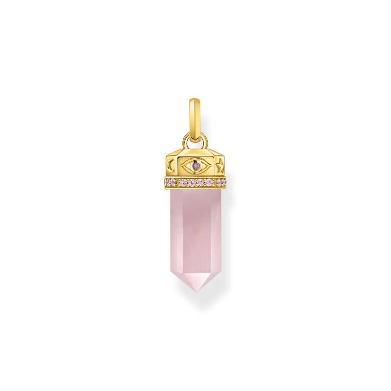 Thomas Sabo Kettenanhänger mit Rosenquarz-Kristall vergoldet pink PE955-995-9 von Thomas Sabo