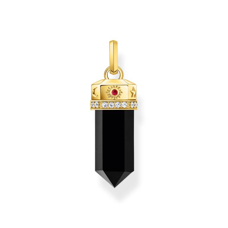 Thomas Sabo Kettenanhänger mit facettiertem Onyx vergoldet schwarz PE955-177-11 von Thomas Sabo