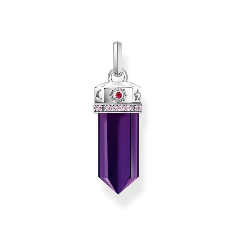 Thomas Sabo Kettenanhänger mit facettierten imitierten Amethyst Silber geschwärzt violett PE955-640-13 von Thomas Sabo