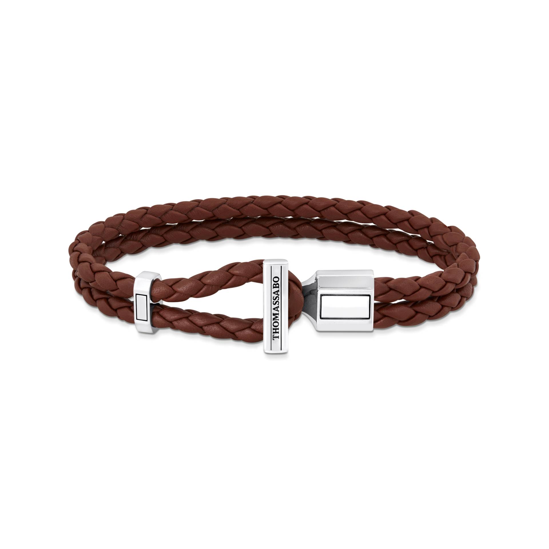 Thomas Sabo Lederarmband doppelt in Braun Silber braun A2148-682-2-L21 von Thomas Sabo