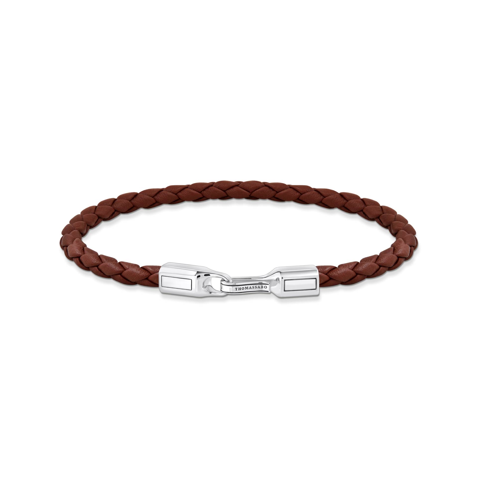 Thomas Sabo Lederarmband schmal in Braun Silber braun A2147-682-2-L17 von Thomas Sabo