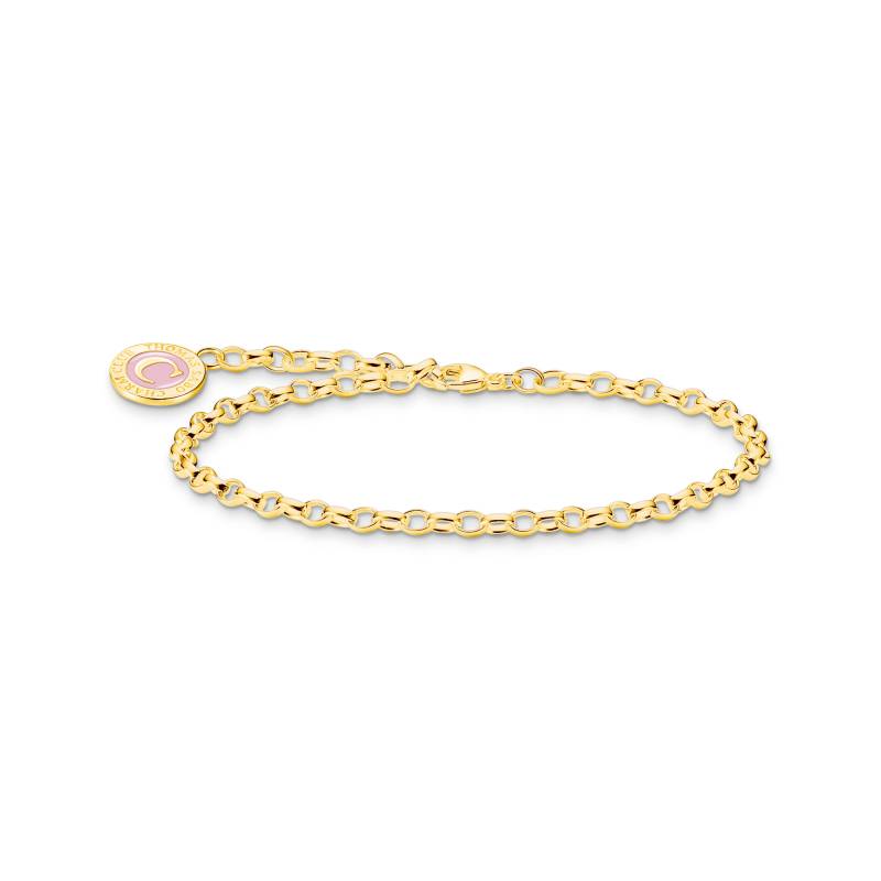 Thomas Sabo Charm-Armband mit pinkem Coin vergoldet gelbgoldfarben X2088-427-39-L17 von Thomas Sabo