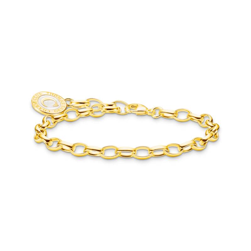 Thomas Sabo Charm-Armband mit weißem Coin vergoldet gelbgoldfarben X0287-427-39-L17 von Thomas Sabo