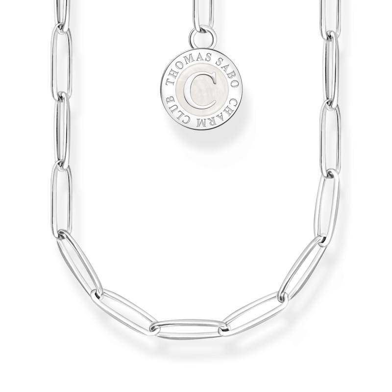 Thomas Sabo Charm-Kette mit weißem Coin Silber silberfarben X2089-007-21-L45 von Thomas Sabo